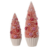 Soo Sweet Pink Sisal Trees in Cupcake Set of 2