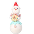 Christmas Cookie Sprinkles Snowman Claydough Pastel Figurine