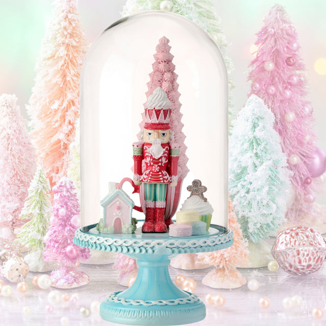 Resin Nutcracker Candy Pedastal Gingerbread Clothe