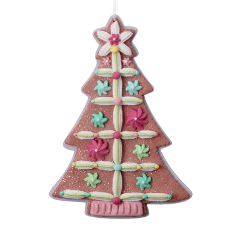 11" Claydough Iced Christmas Tree Gingerbread Ornament