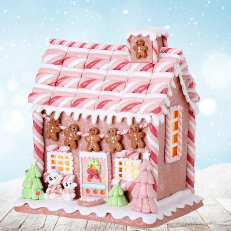 9" LED Battery with Timer Marshmallow Treats Gingerbread House