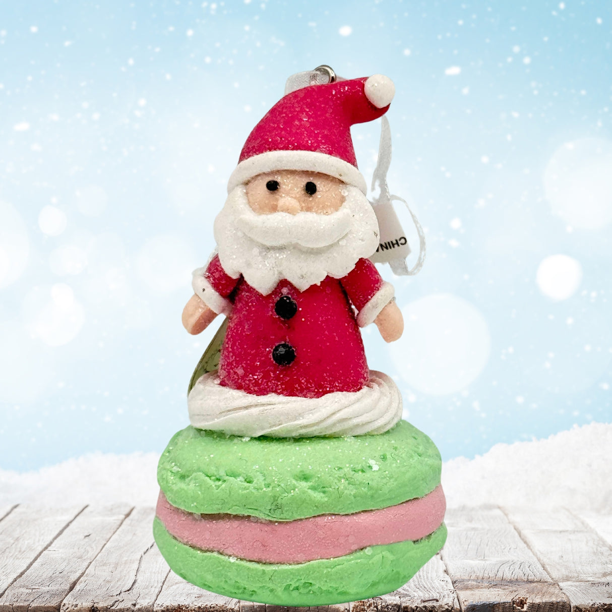 Regency International 3.5 in Macaroon Santa Claydough Ornament