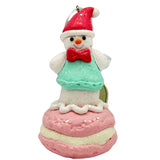 Regency International 3.5 in Macaroon Snowman Claydough Ornament