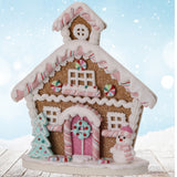 8" Claydough Flat Candy Snowman Gingerbread House