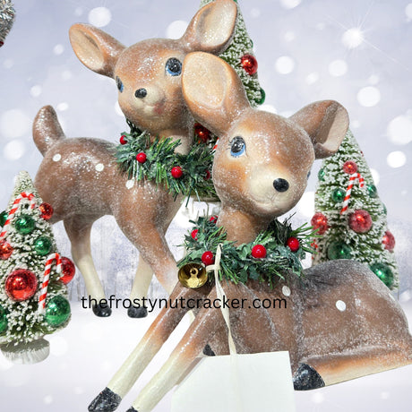 Raz 12.75" Retro Deer with Wreath