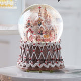 Raz Holiday Waterglobe 7" Gingerbread Town Lighted Swirling Glitter Water