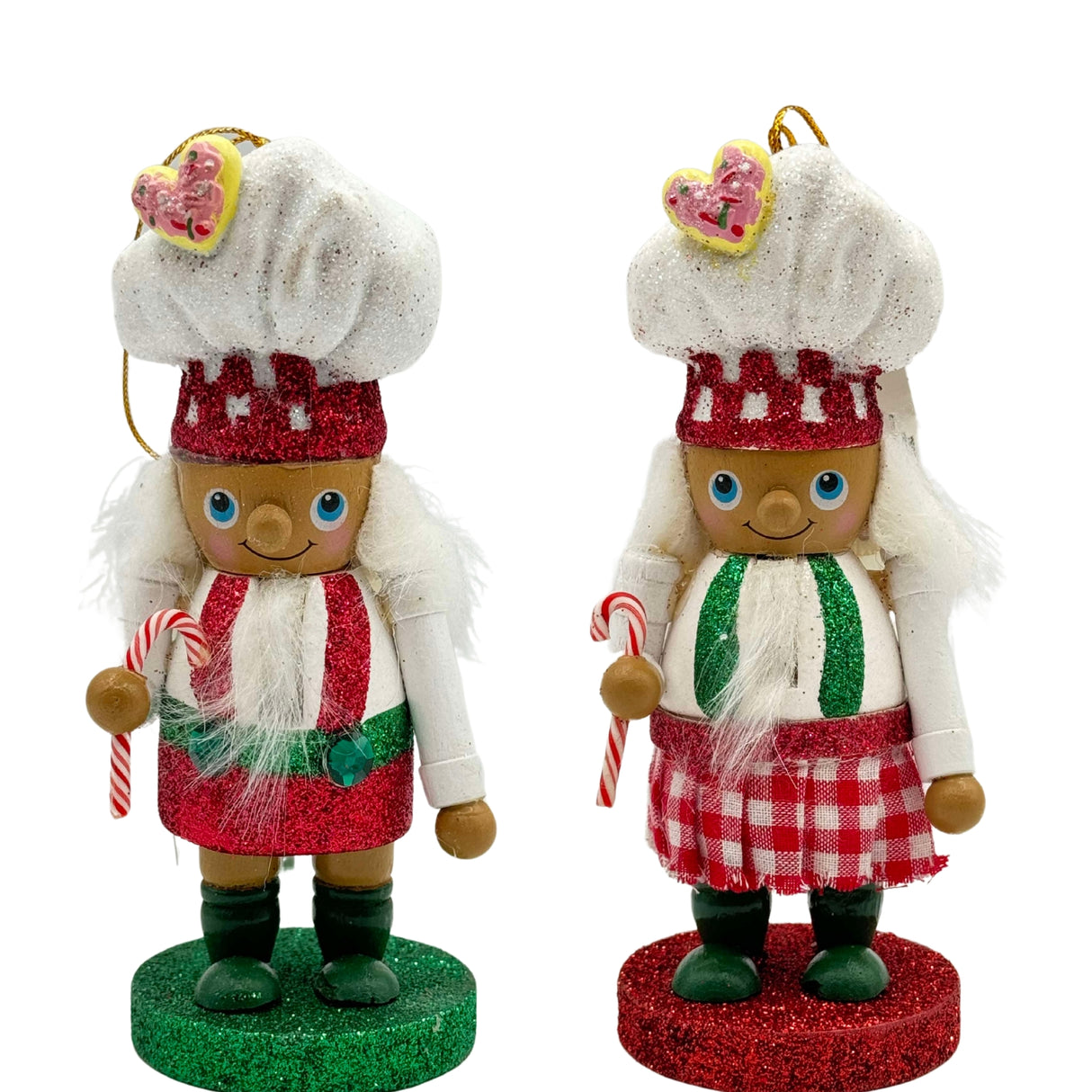 Kurt Adler 5" Hollywood Nutcrackers™ Gingerbread Boy or Girl Nutcracker Ornament