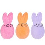 Raz Easter 6" or 8" Sherbert Flocked Bunny Heads with Glasses 4540733