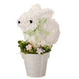 PRE-ORDER-Regency 9.75" Flowering Bunny in Pot MT25988