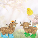 Hanna's Handiworks Highland Cows w/ Rainboots Spring 65481