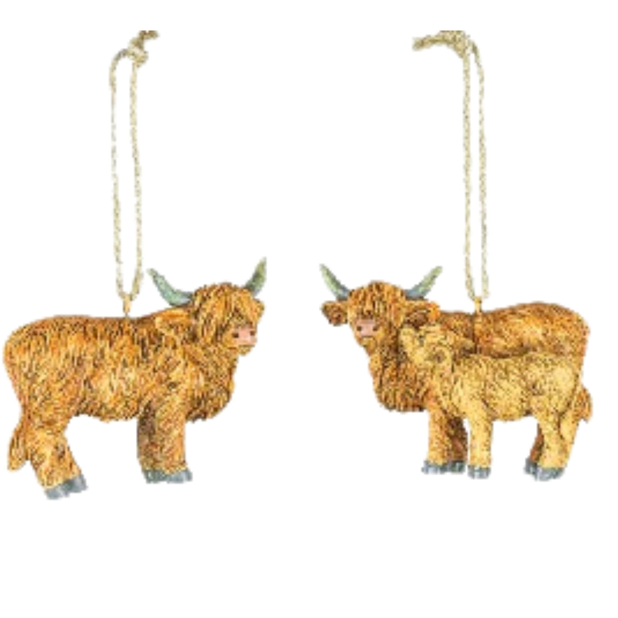 Hanna's Handiworks Highland Cows Ornament Set 14406