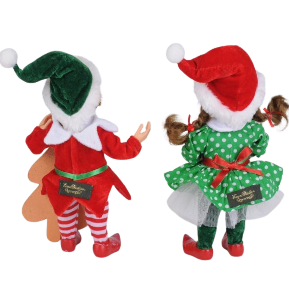 Karen Didion Green Polka Dot Gingerbread Elf Set