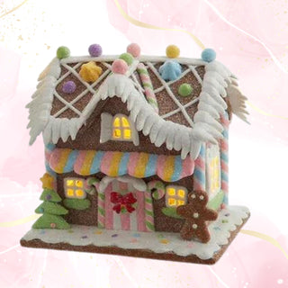 Lollipop House & Bubble Gum Light up Ornament JEL1417 Spoonful of Sugar