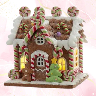 Lollipop House & Bubble Gum Light up Ornament JEL1417 Spoonful of Sugar