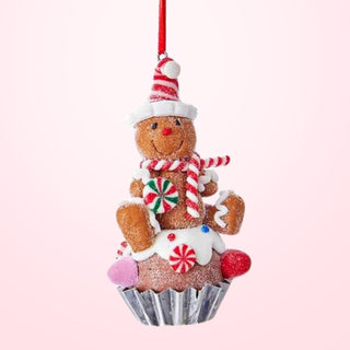 Gingerbread Santa Snowman Cupcake Ornament D3166 Sweet Shoppe