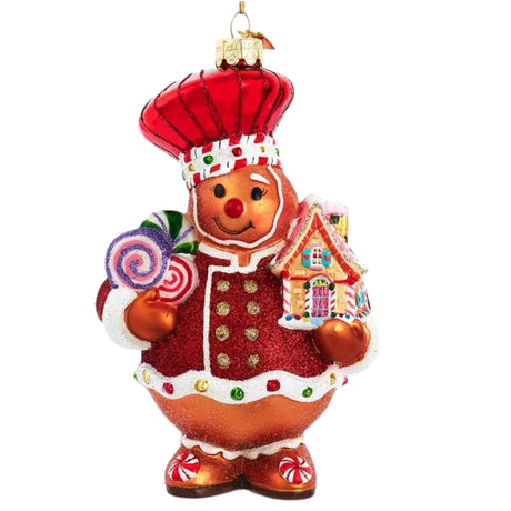 Bellissimo Glass Gingerbread Ornament