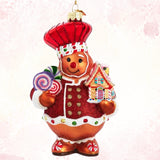 Bellissimo Glass Gingerbread Ornament