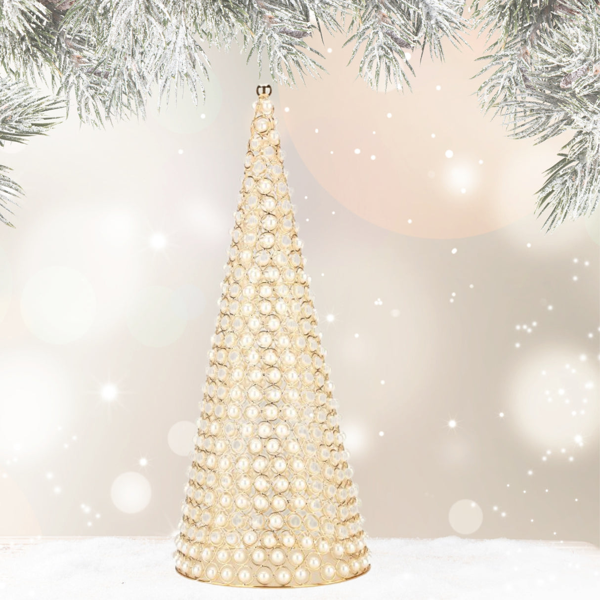 Elegant Pearl Cone Tree, 24 inches