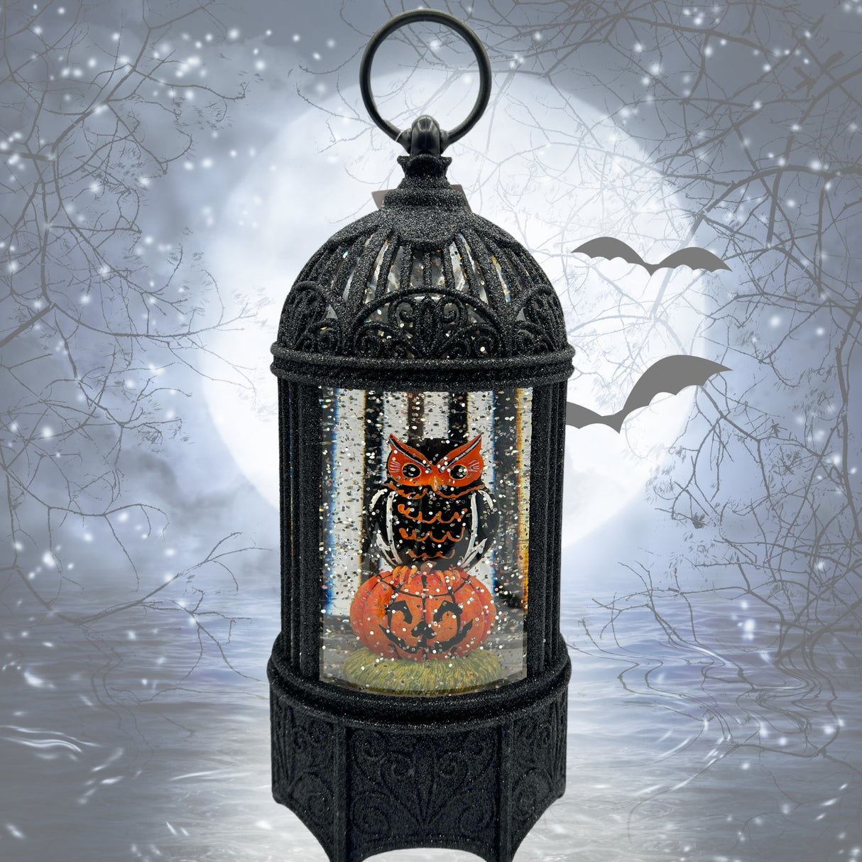 Raz 10" Boo Crew Lighted Water Globe Halloween Lantern Decor