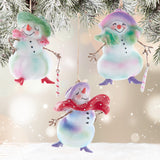 Kurt Adler Sassy Snow Lady Christmas Ornaments Set of 3