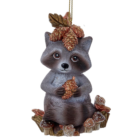 Magical Woods 3.7"  Brown & Copper Forest Animal Ornaments