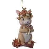 Magical Woods 3.7"  Brown & Copper Forest Animal Ornaments