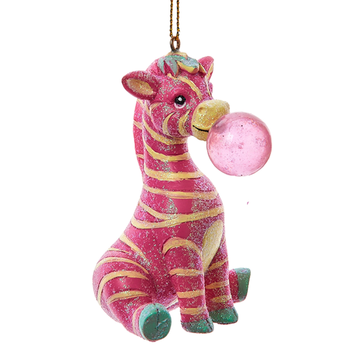 3.5" Spoonful of Sugar Bubble Gum Giraffe, Zebra and Elephant Ornament