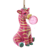 3.5" Spoonful of Sugar Bubble Gum Giraffe, Zebra and Elephant Ornament