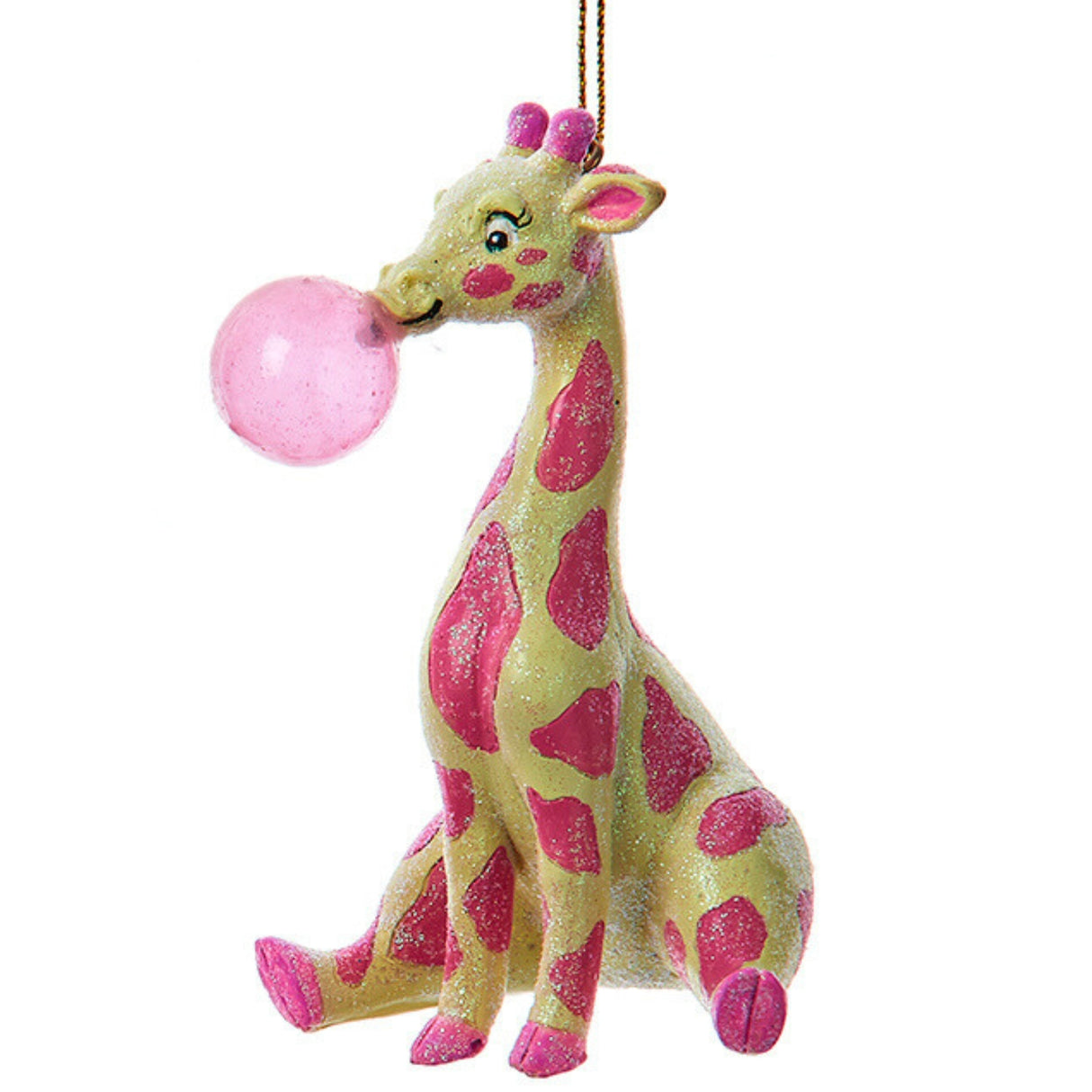 3.5" Spoonful of Sugar Bubble Gum Giraffe, Zebra and Elephant Ornament