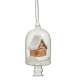 Raz Imports 4.5" Gingerbread House Cloche Christmas Ornament