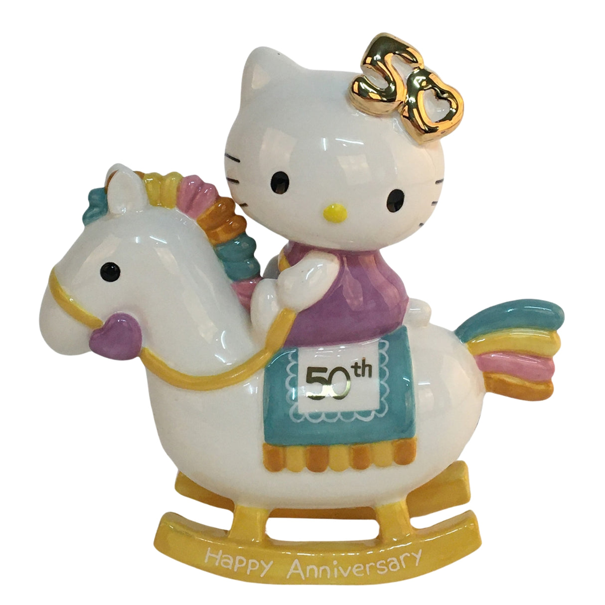 Hello Kitty On Rocking Horse 50th Anniv Limited Edition by Blue Sky Clayworks