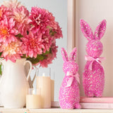 Raz Easter 12" or 16" Glitter Iridescent Purple Flocked Bunny 4532766