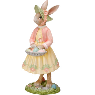 Regency 16" Resin Dapper or Lady Bunny with Eggs MT25800