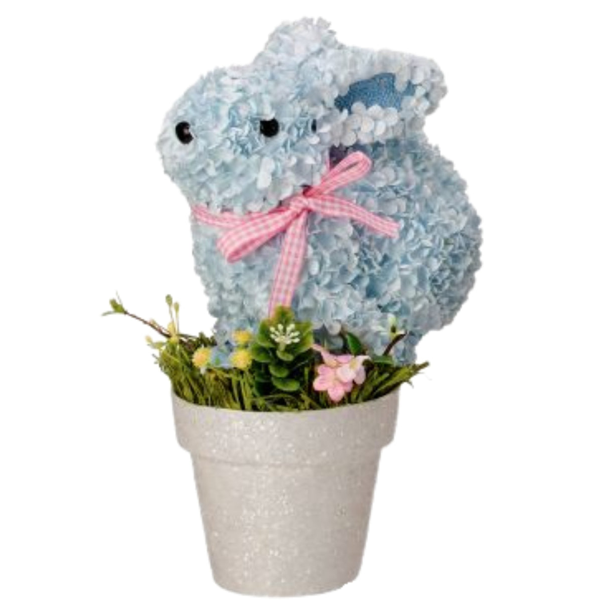 PRE-ORDER-Regency 9.75" Flowering Bunny in Pot MT25988