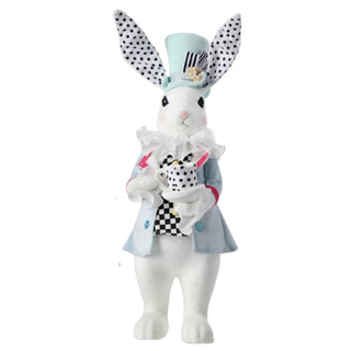 Regency 19-23" Styro Tea Party Bunny Girl Boy Black White Polka Dot MT26011