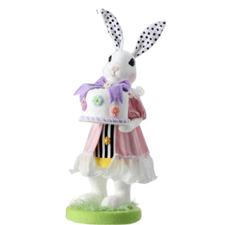 Regency 15.75 Styro Dressed Bunny Girl or Boy Stripes Black White MT26012