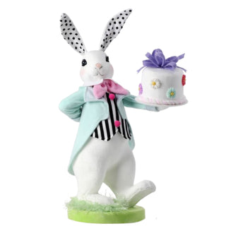 Regency 15.75 Styro Dressed Bunny Girl or Boy Stripes Black White MT26012