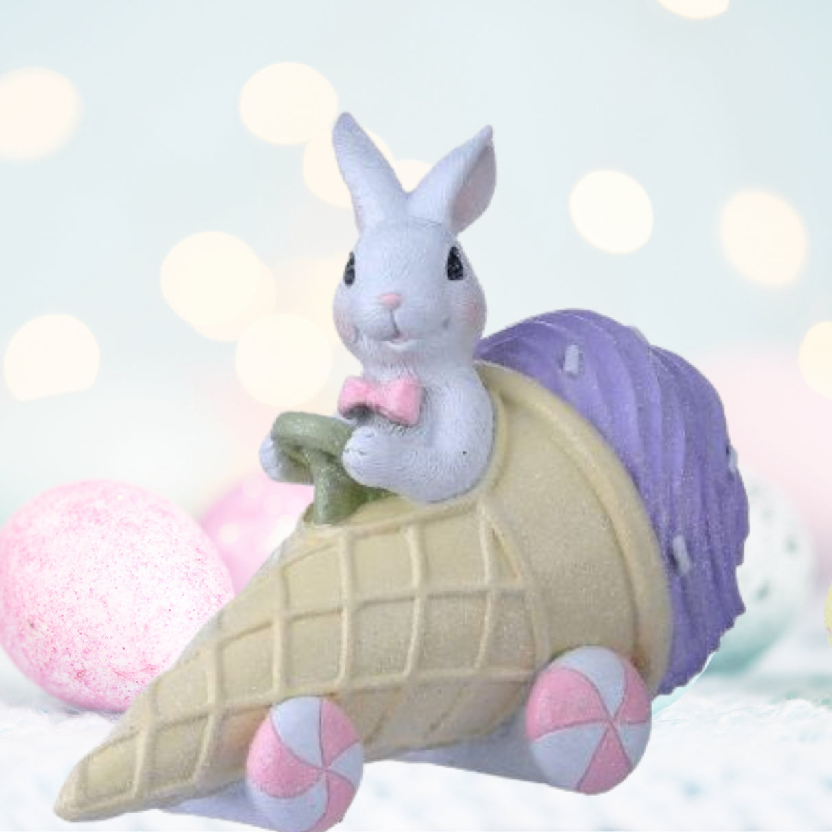 PRE-ORDER-Regency 7-8" Resin Sweets Bunny Ice Cream or Cupcake MT26186