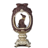 PRE-ORDER-Regency 12" Resin Chocolate Egg on Pedestal w/Bunny MT26199