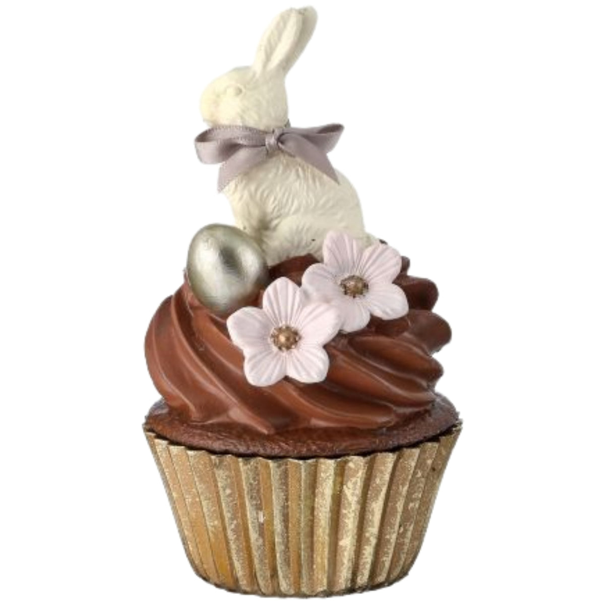 PRE-ORDER-Regency 6" Resin Bunny Cupcake White Chocolate or Chocolate MT26228