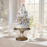 PRE-ORDER-Regency 18" Resin Double Layer Cake w/Bunny MT26073