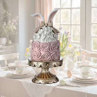 Regency 13.5" Resin Easter Cake Bunny Ear/Pedestal MT26072