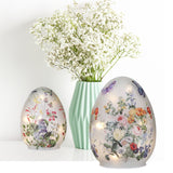 PRE-ORDER-Regency Easter 6" LED Battery Timer Glass Egg Set Decor MT26593