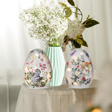 PRE-ORDER-Regency Easter 6" LED Battery Timer Glass Egg Set Decor MT26593