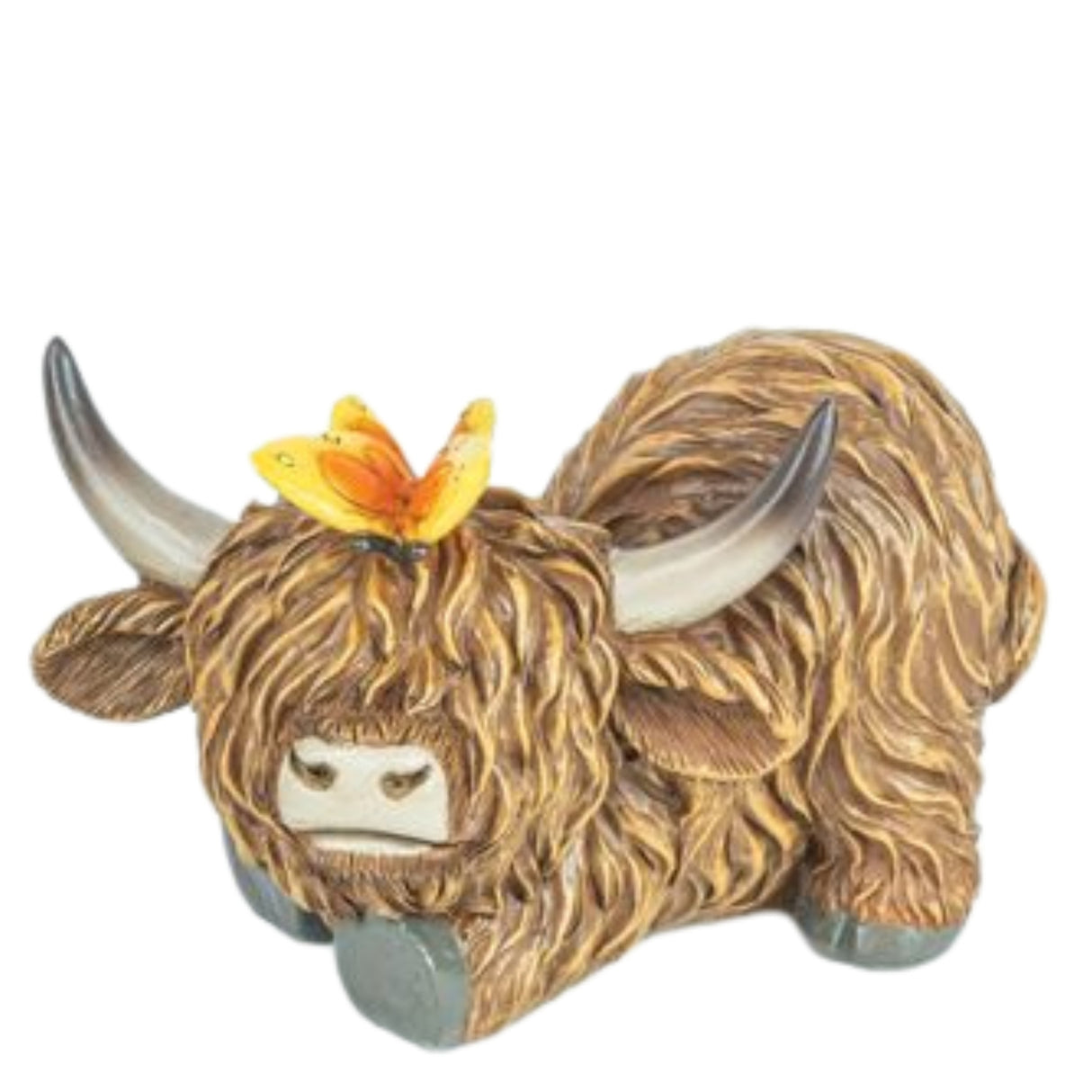 Hanna's Handiworks Highland Cows with Butterflies Tabletop Spring Decor 65480