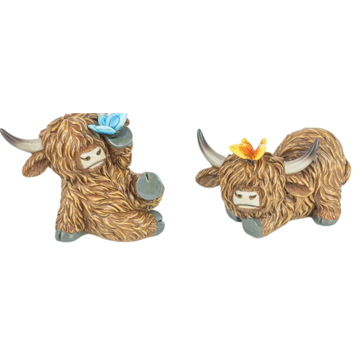 Hanna's Handiworks Highland Cows with Butterflies Tabletop Spring Decor 65480