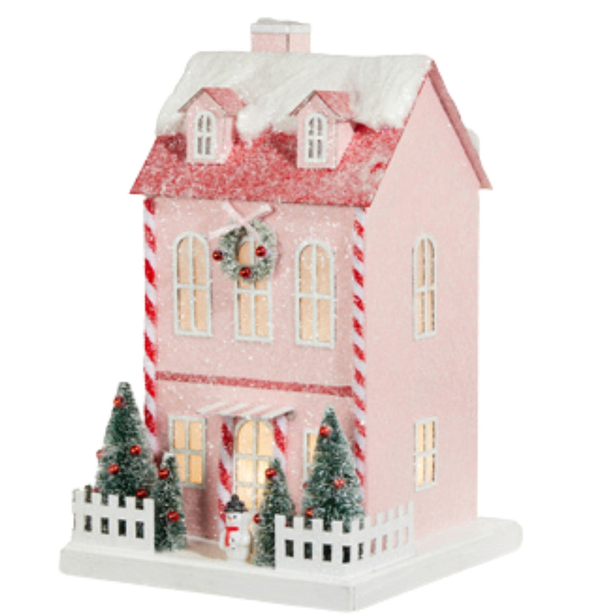 PRE-Order Raz 12" LIGHTED PINK PAPER HOUSE 4319038