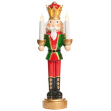 PRE-SALE Raz 16.25" Lighted Nutcracker holding Candlesticks 4501645