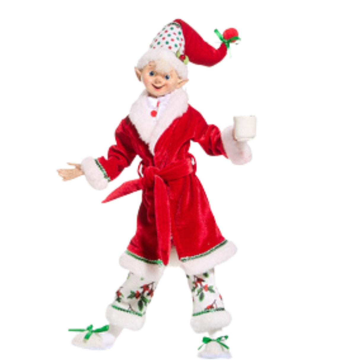 PRE-ORDER Raz 16" Pajama Party Posable Elf 4502286