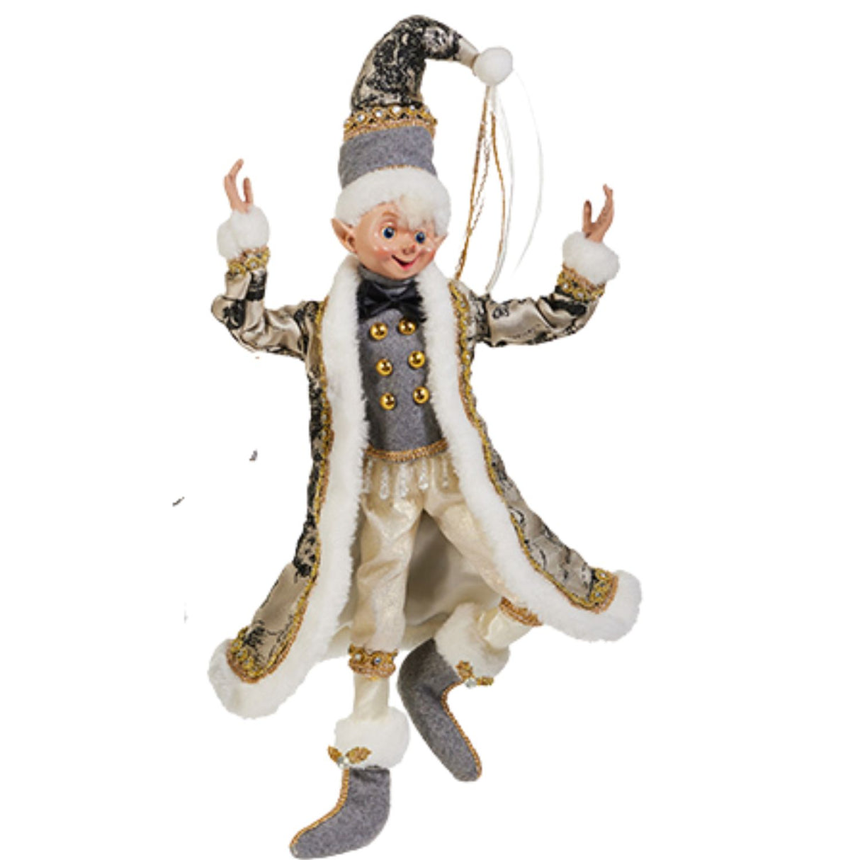 PRE-ORDER Raz 16" Toile Posable Elf 4502288